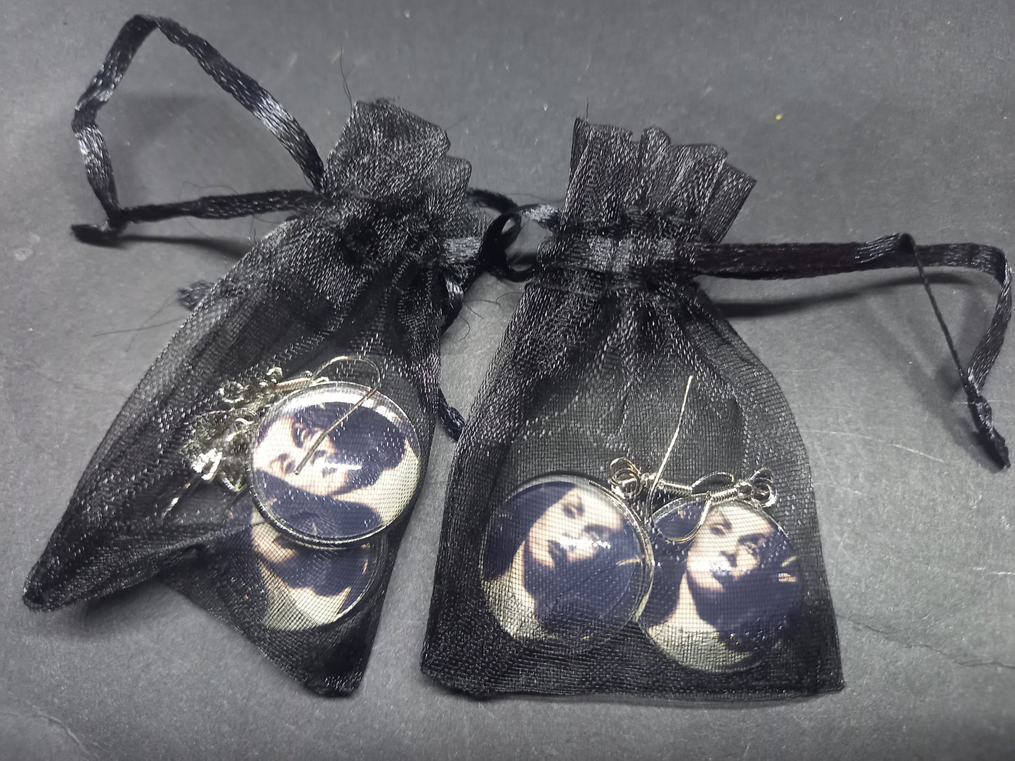 Goth Gothic killstar Witchy, Vampira "Inspired" Earrings ,Plain or with bow