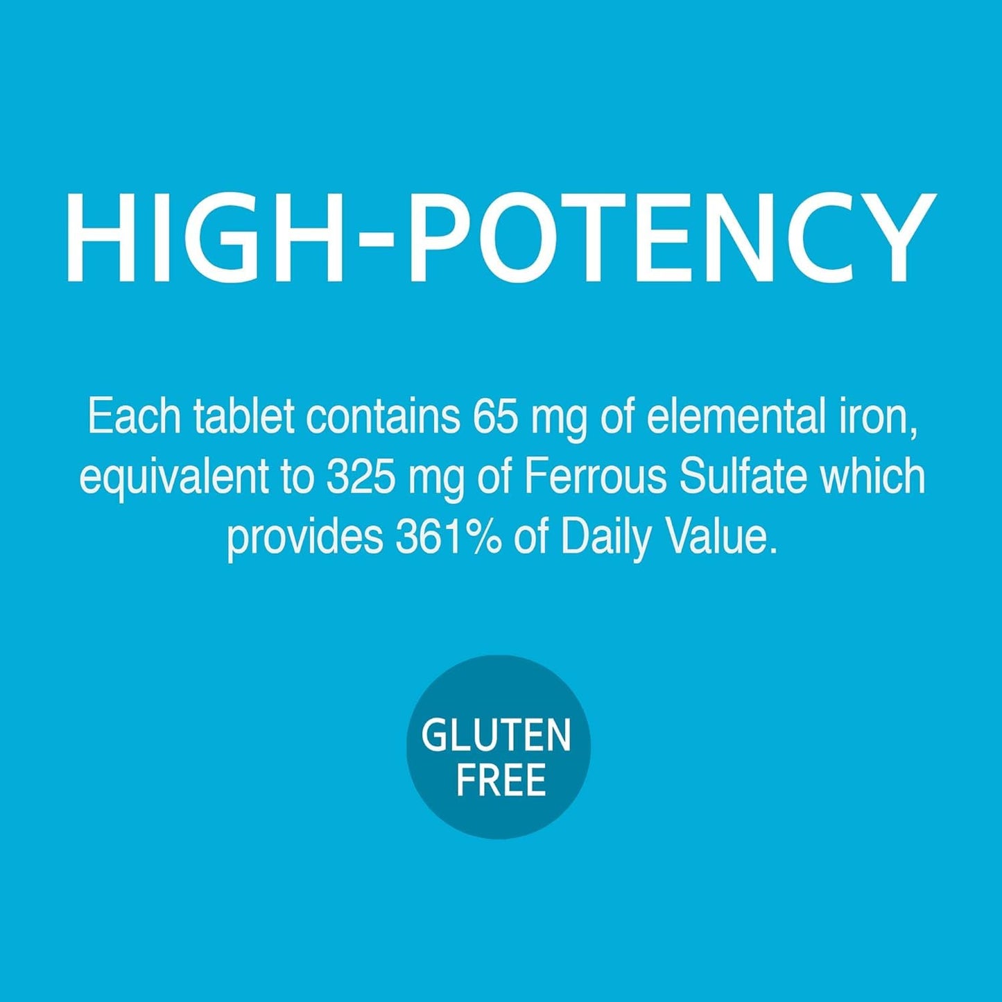 21st Century Iron Ferrous Sulfate 65 mg (325 mg) Tablets โ 120 Count