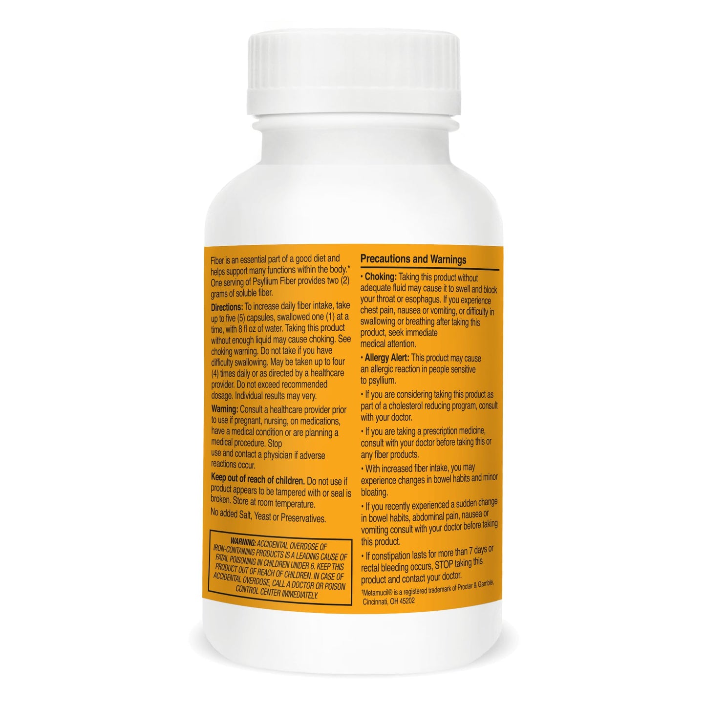 21st Century Psyllium Fiber 160 Capsules โ 2 Pack