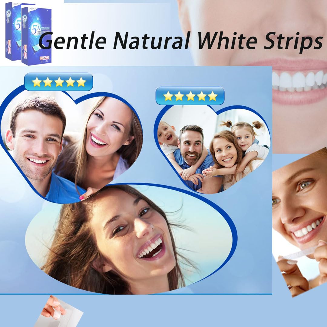 28 Whitener Strips 5D Teeth Whitening Strips โ Safe, Gentle, Low-Sensitivity (14 Packs)