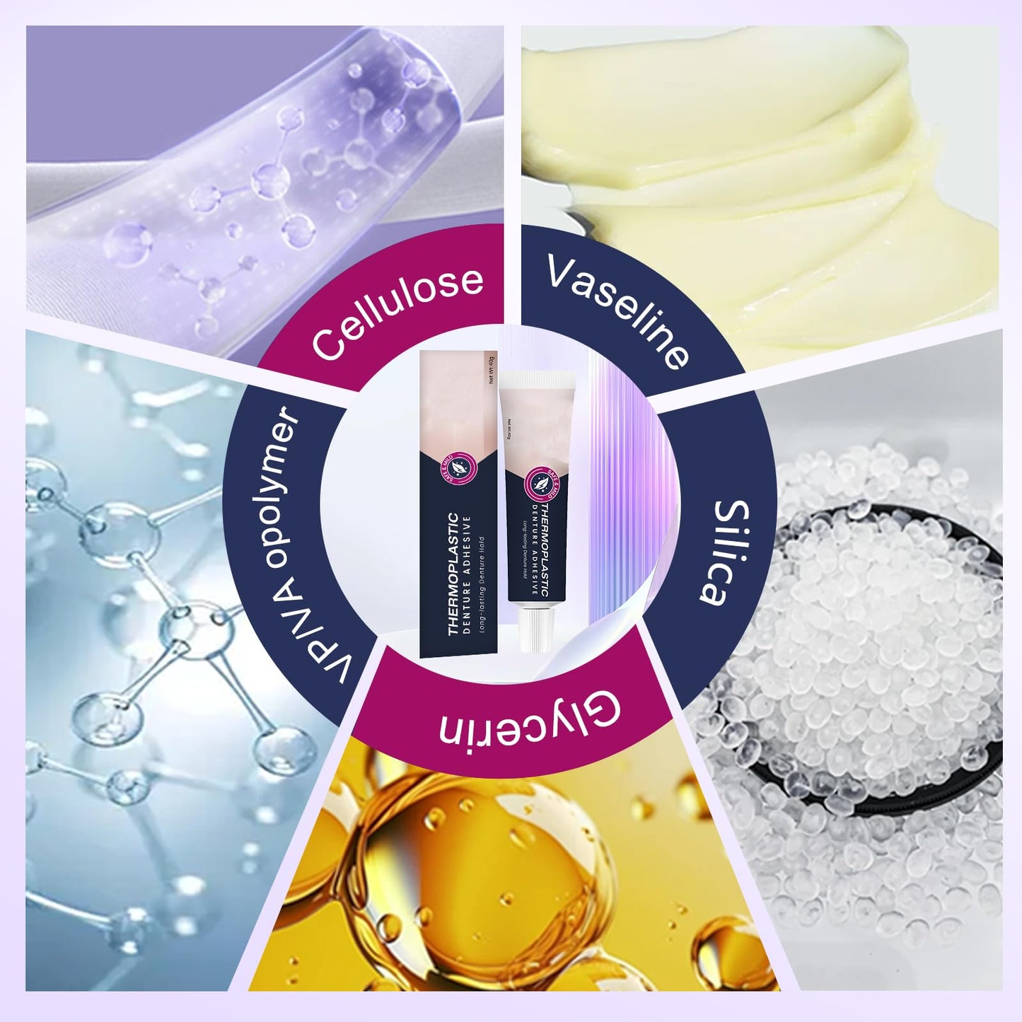 2PCS Thermoplastic Denture Adhesive โ Ultra Max Hold for Fixed Dentures โ Long-Lasting Maintenance