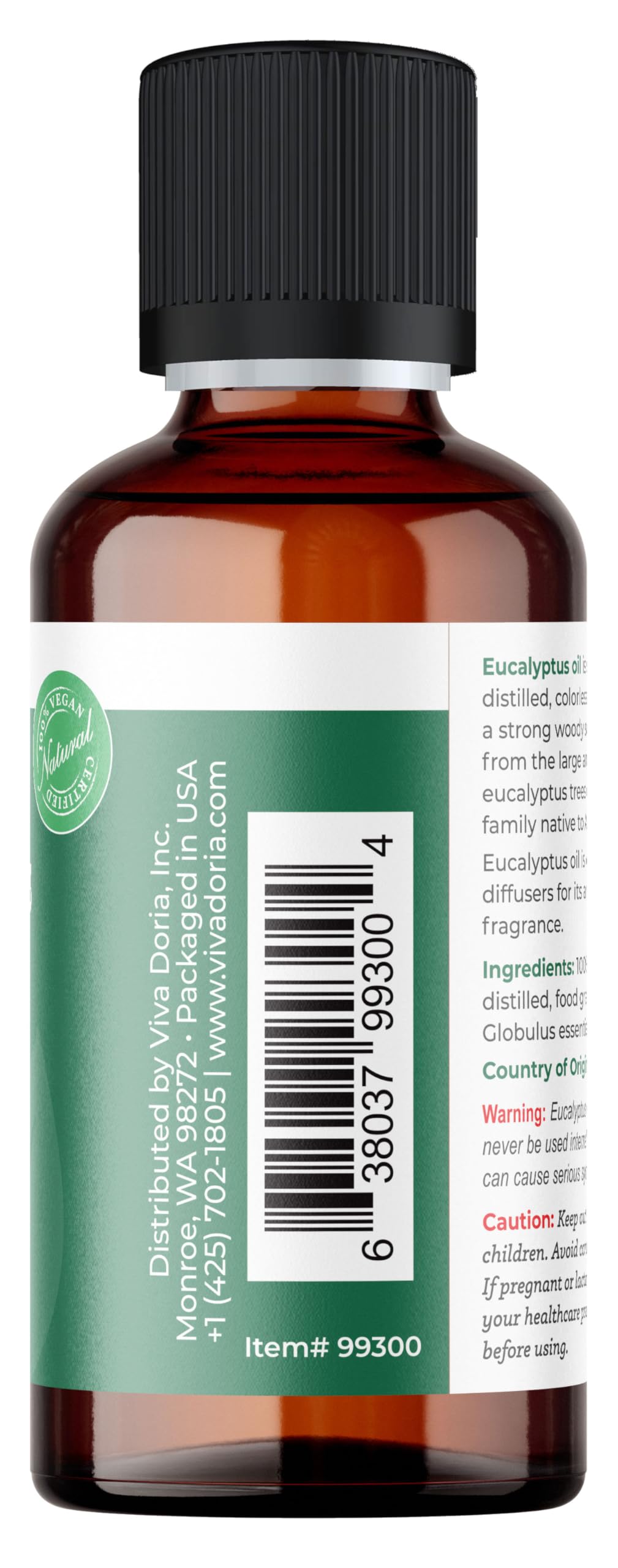 Viva Doria Eucalyptus Essential Oil โ 100% Pure, Food Grade, Globulus, 30 mL