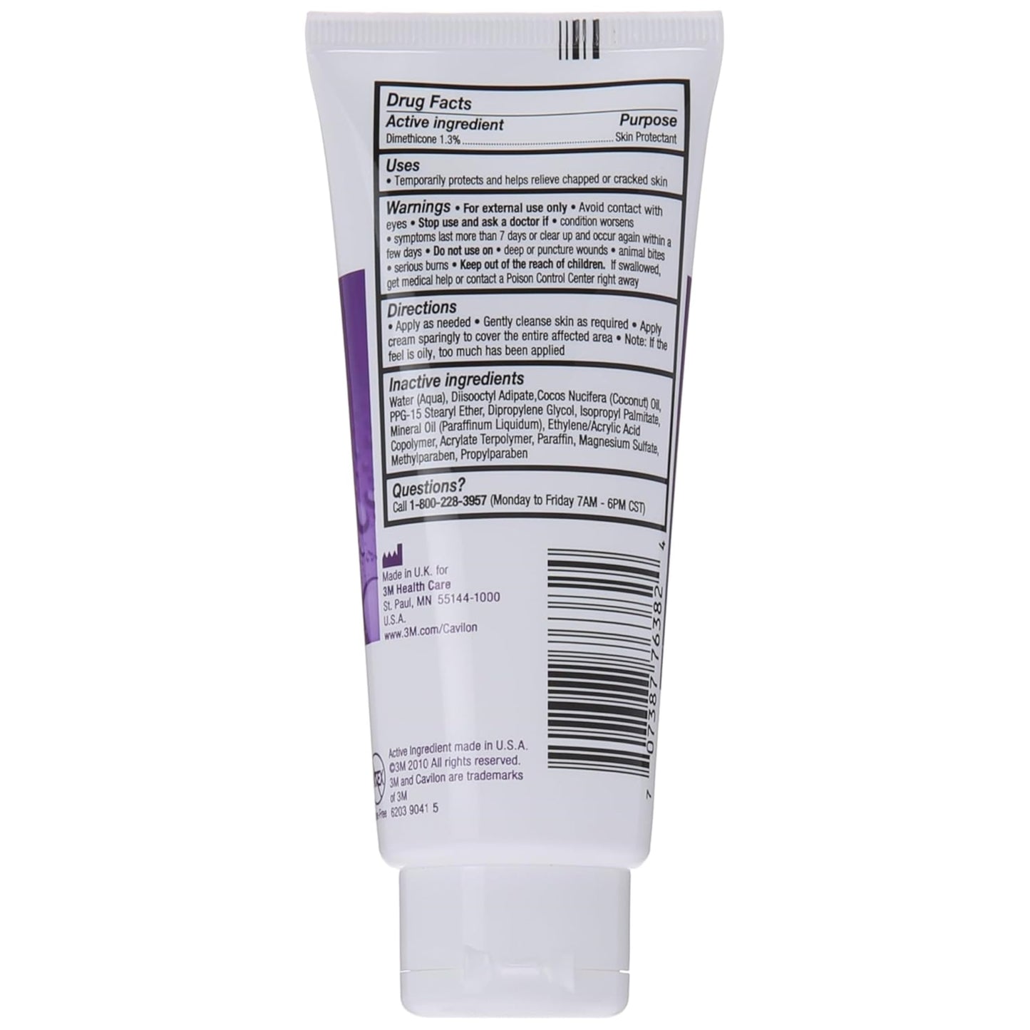 Cavilon 3M Durable Barrier Cream Unscented β 2 Tubes (3.25 oz / 92 g) by 3M