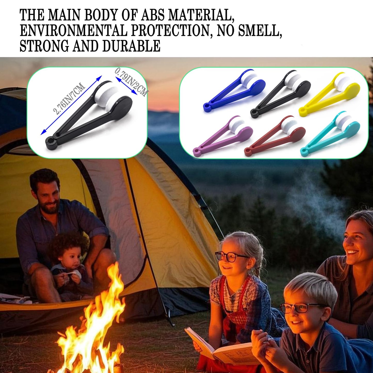 6-Pack Mini Microfiber Eyeglass Cleaner Tool โ Multi-Color, Tweezer Design, Portable