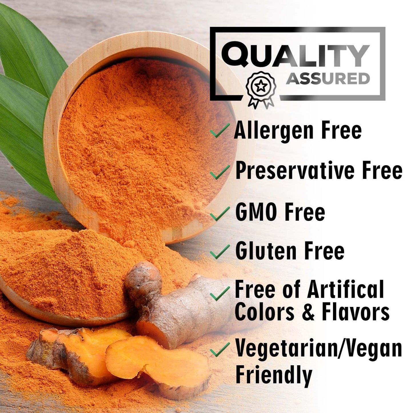 Turmeric Curcumin 2600mg with BioPerine โ 95% Curcuminoids | Organic Turmeric, Vegan, Non-GMO | 60 Capsules | Made in USA