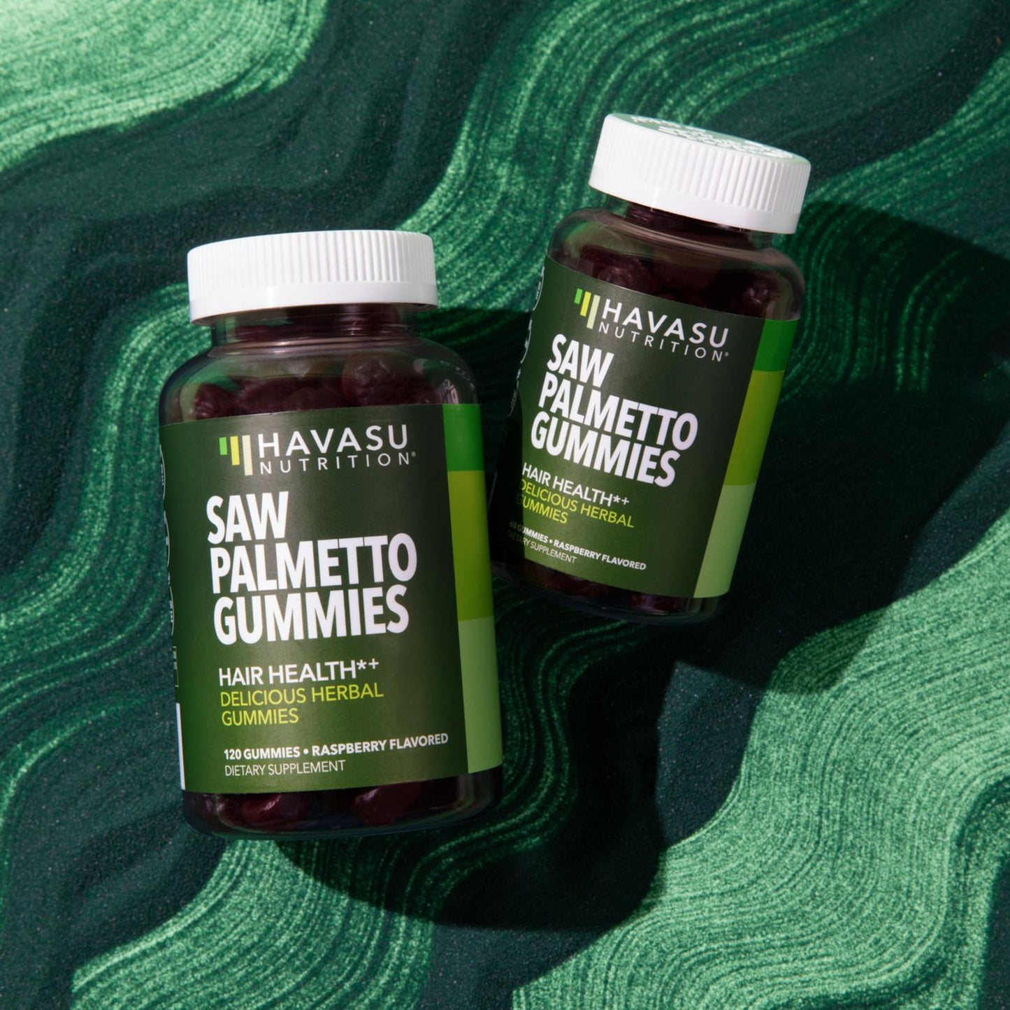 Saw Palmetto Gummies for Men β DHT Blocker for Hair & Prostate Health β Raspberry, Vegan, 60 Count