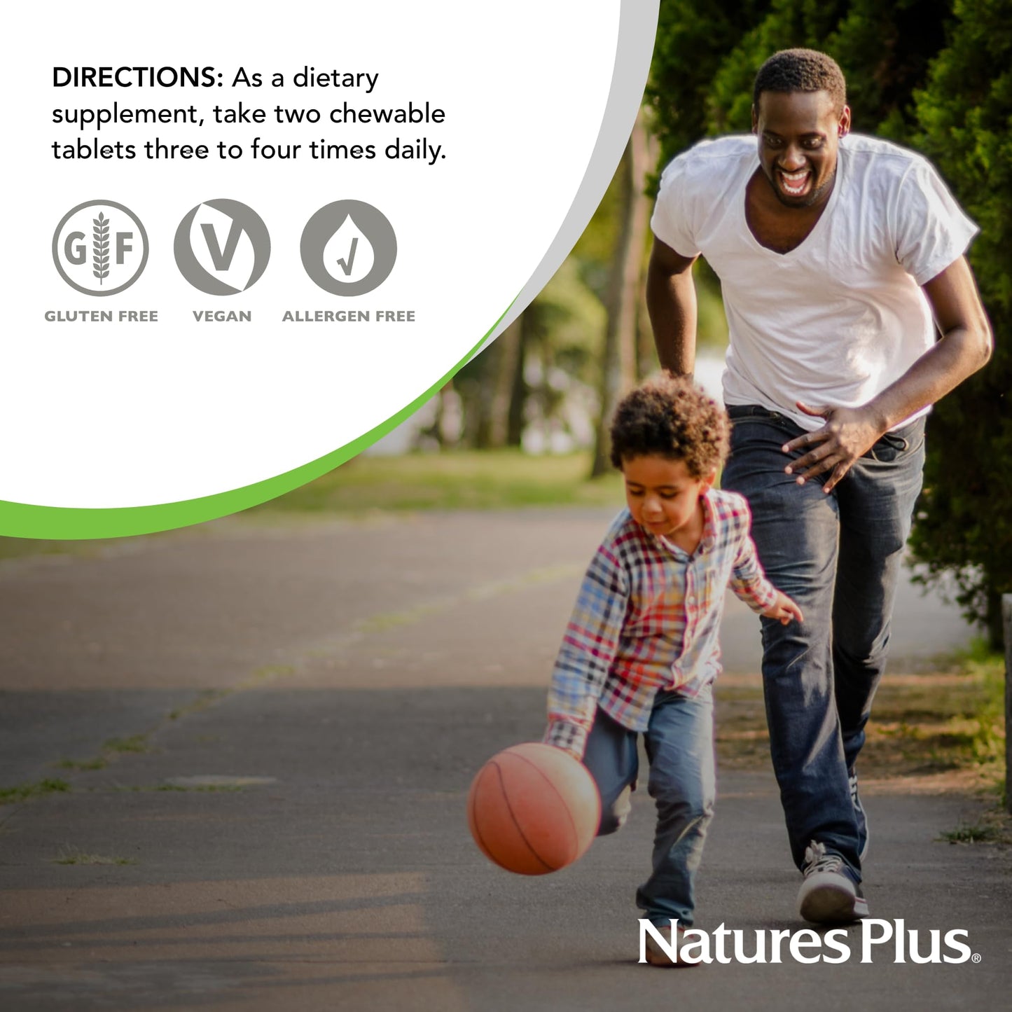 NaturesPlus Pedi-Active LECI-PS DMAE Complex โ 120 Chewable Tablets (Mixed Berry) โ Brain Health & Focus for Kids