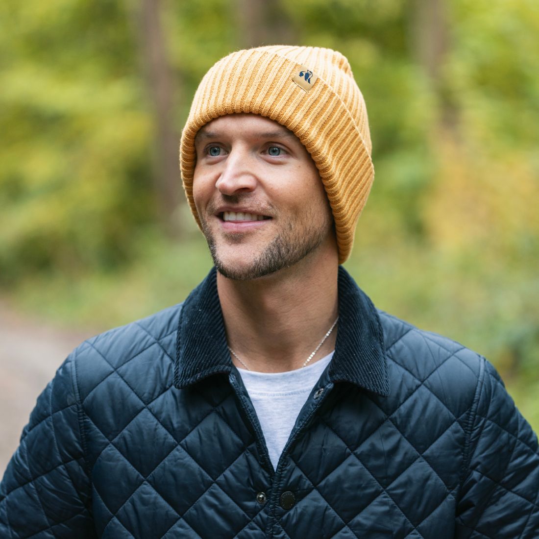 Organic Cotton Beanie - Mustard