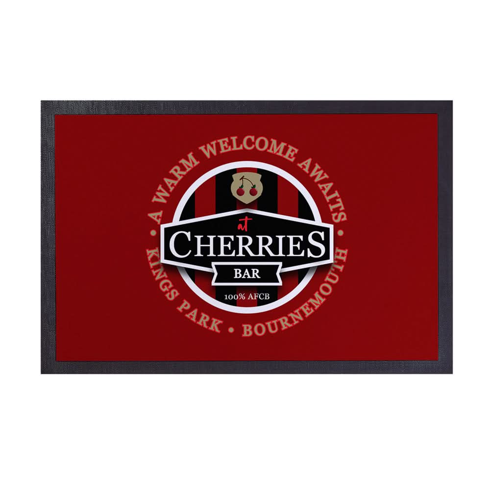 Bournemouth Cherries Bar - Football Legends - Door Mat -60cm X 40cm