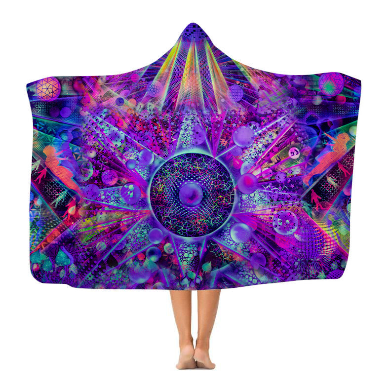 Penny Banger - Trippy Festival Hooded Fleece Blanket