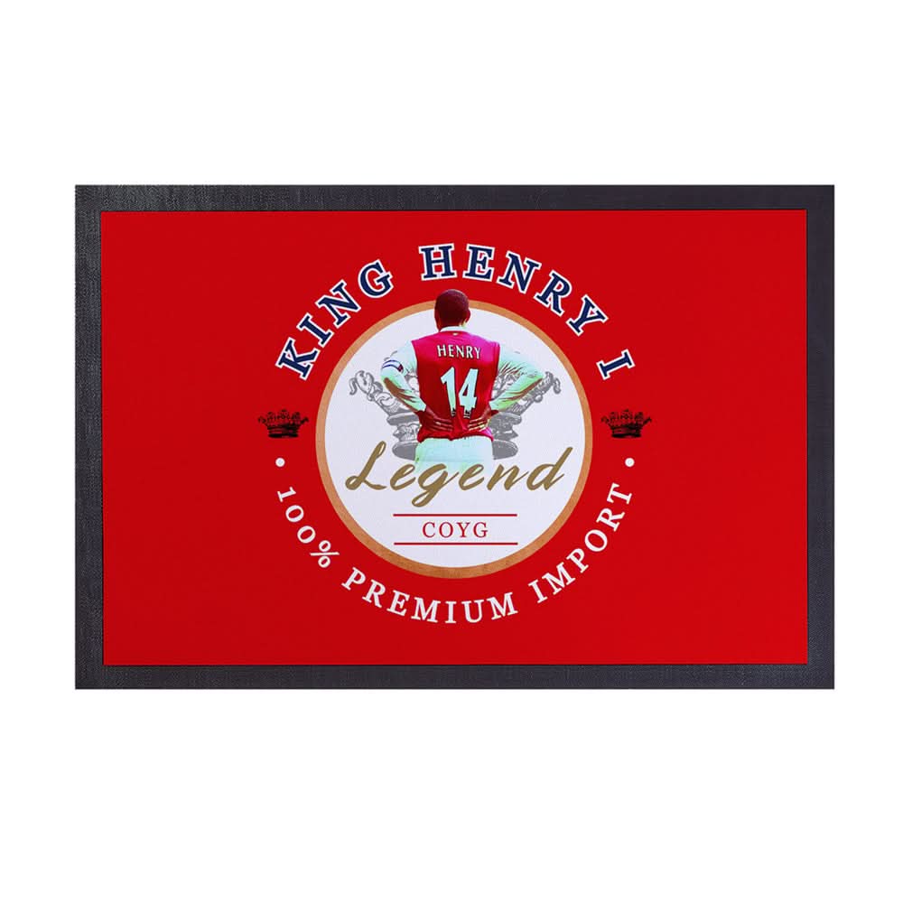 The Gooners Henry - Football Legends - Door Mat -60cm X 40cm
