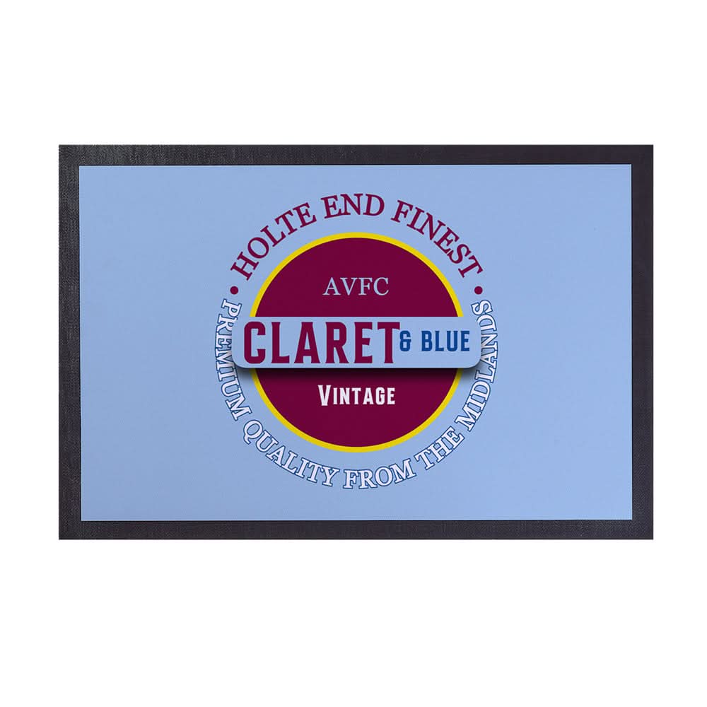 Holte Enders Claret and Blue - Football Legends - Door Mat -60cm X 40cm
