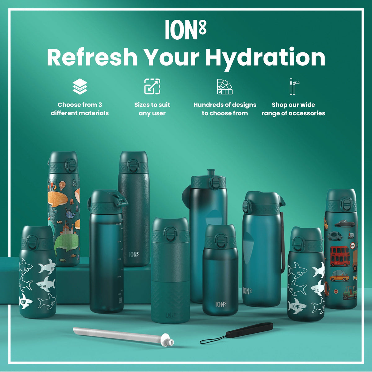 Bottle, Recyclon, Aqua, 750ml