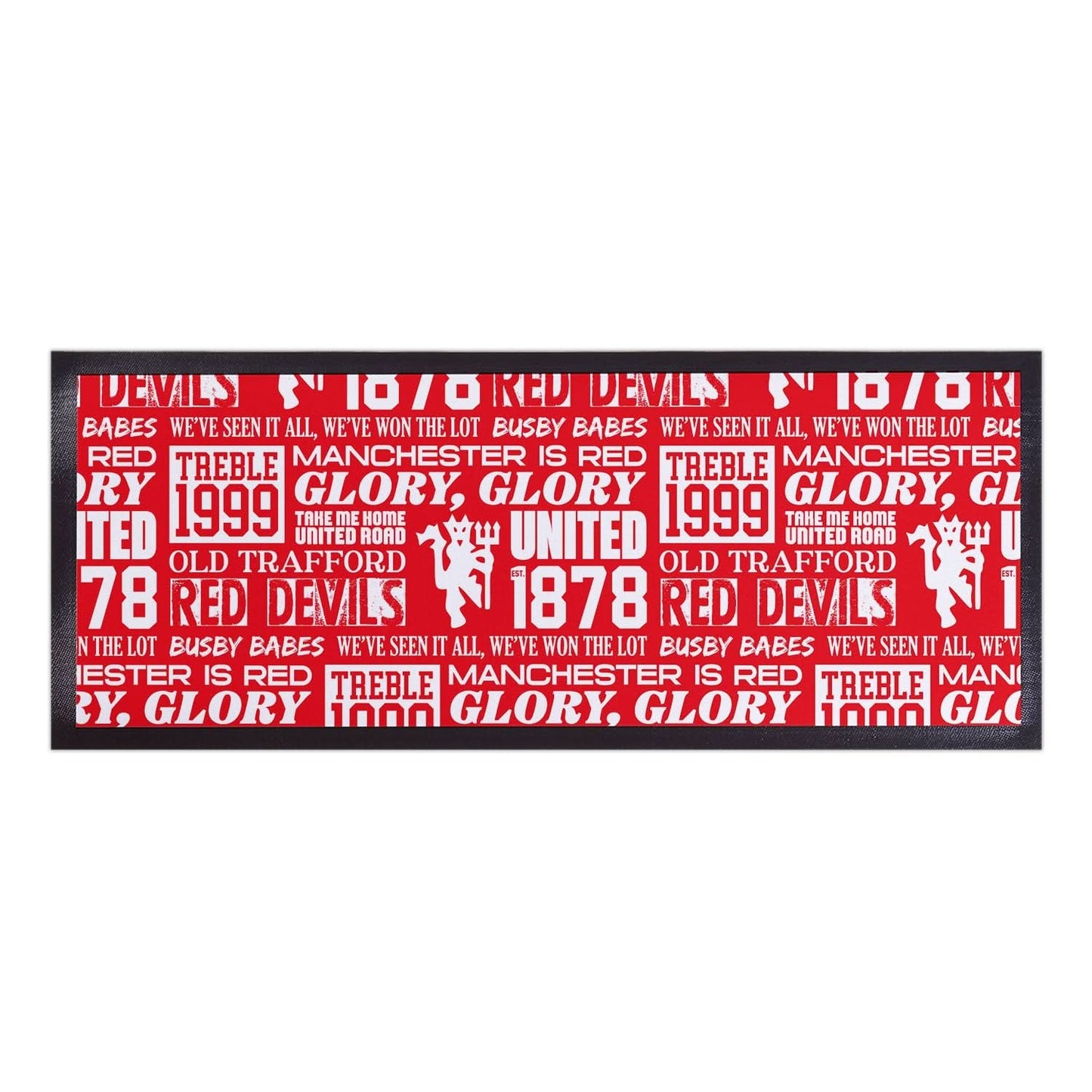 Manchester Red - Word Montage - Bar Runner
