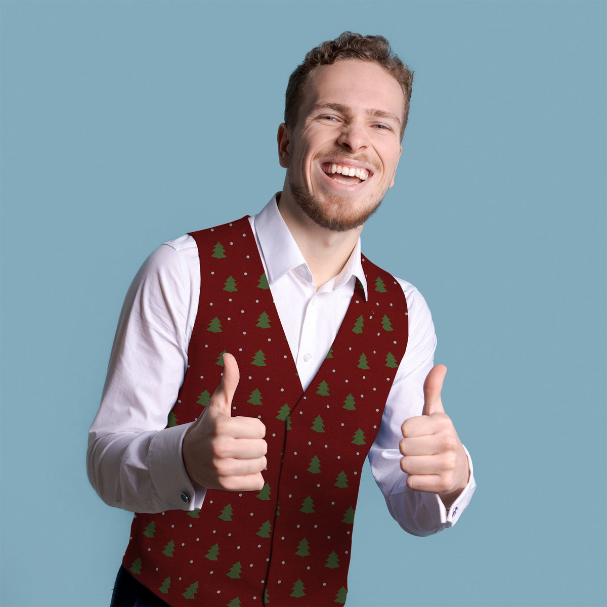 Bah Humbug - Trees - Novelty Costume Fancy Dress Waistcoat ( 4 sizes available )