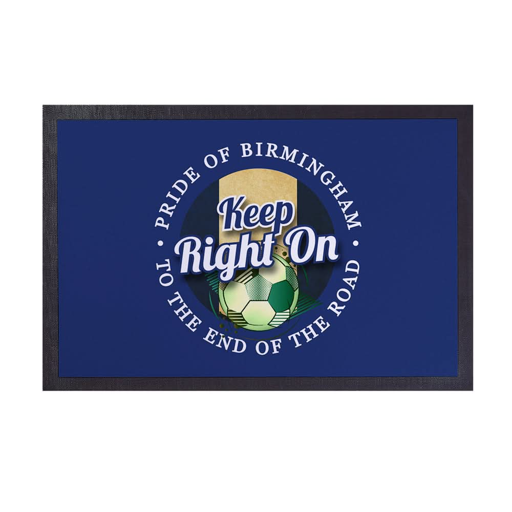 Birmingham Keep Right On - Football Legends - Door Mat -60cm X 40cm