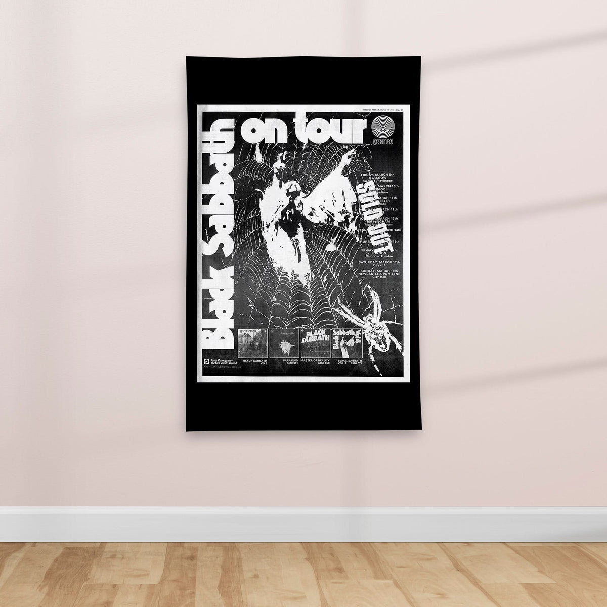 1960's Retro British Heavy Metal Music poster - Textile Poster