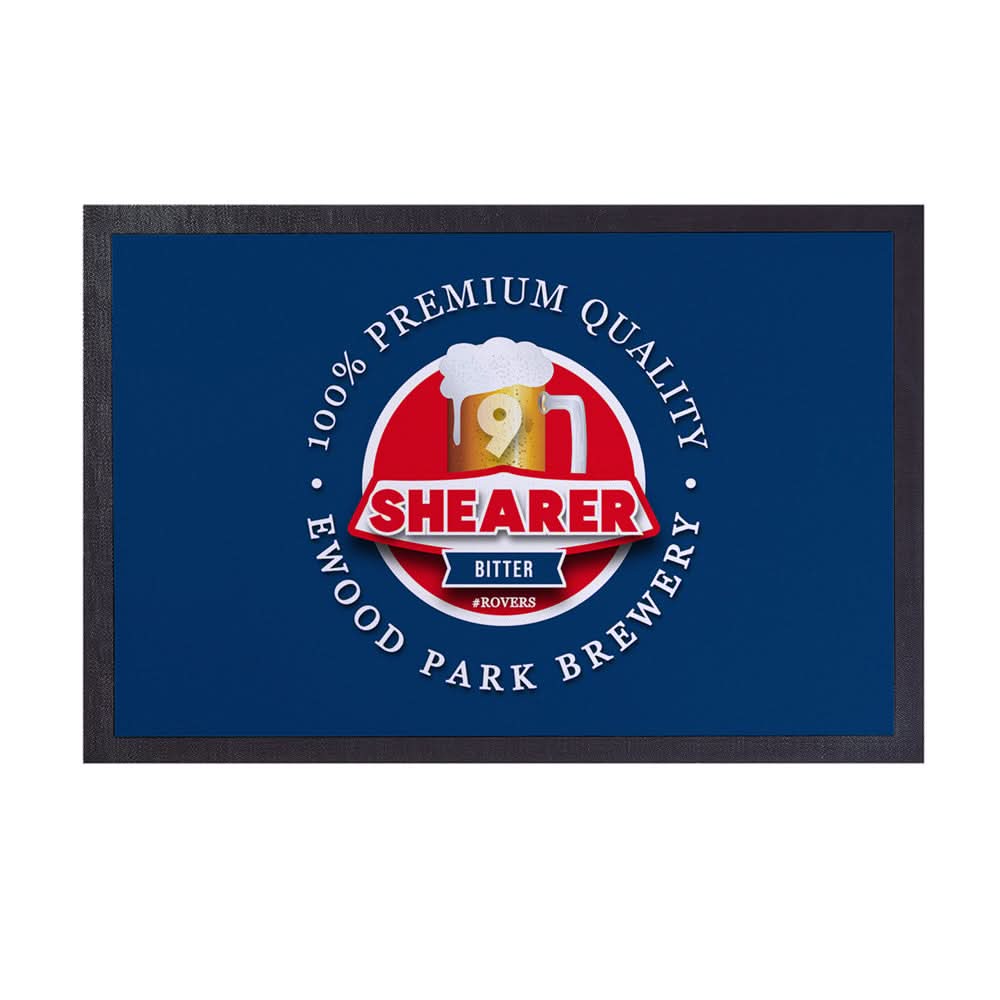 Blackburn Shearer - Football Legends - Door Mat -60cm X 40cm
