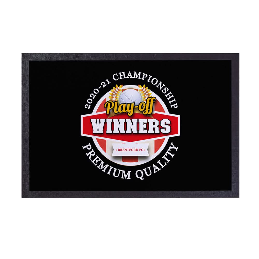 Brentford Play Off - Football Legends - Door Mat -60cm X 40cm