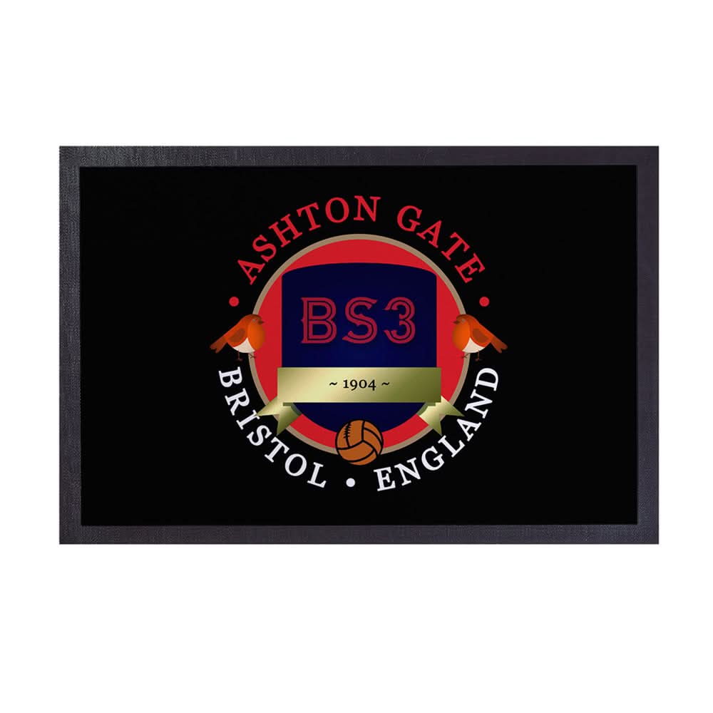 Bristol Aston Gate - Football Legends - Door Mat -60cm X 40cm