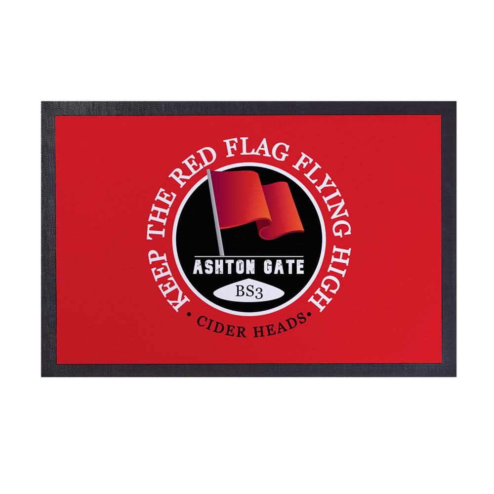 Bristol Red Flag - Football Legends - Door Mat -60cm X 40cm