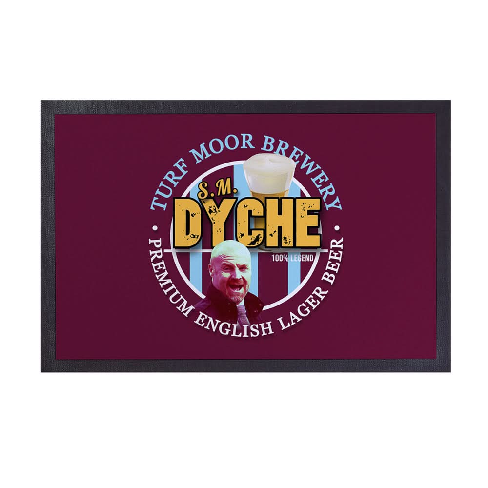 Burnley Sean Dyche - Football Legends - Door Mat -60cm X 40cm