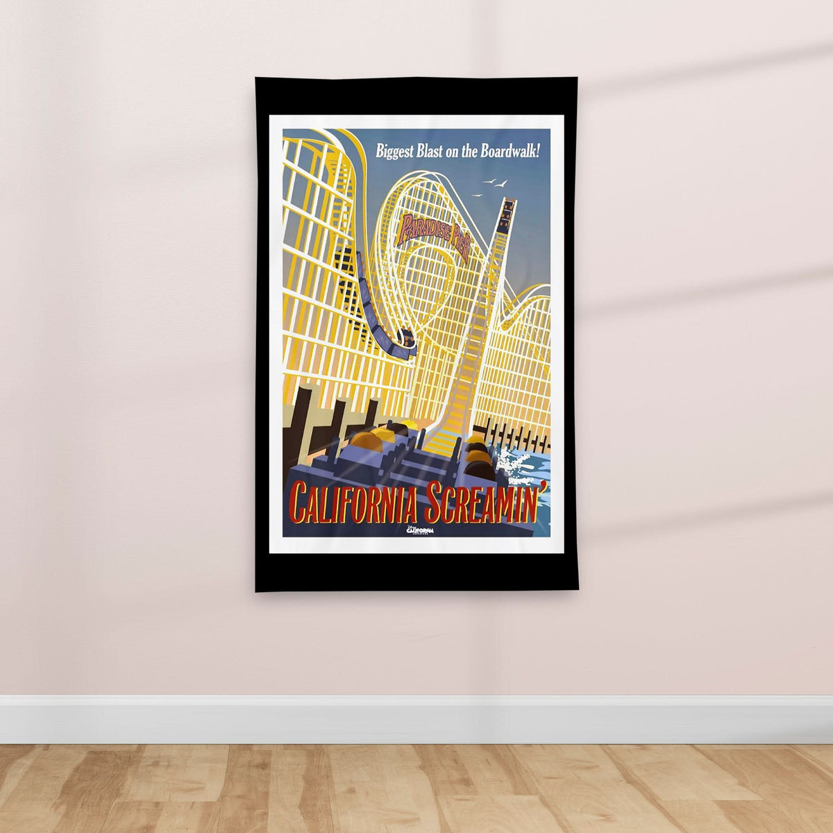 California - Vintage Travel poster - Textile Poster