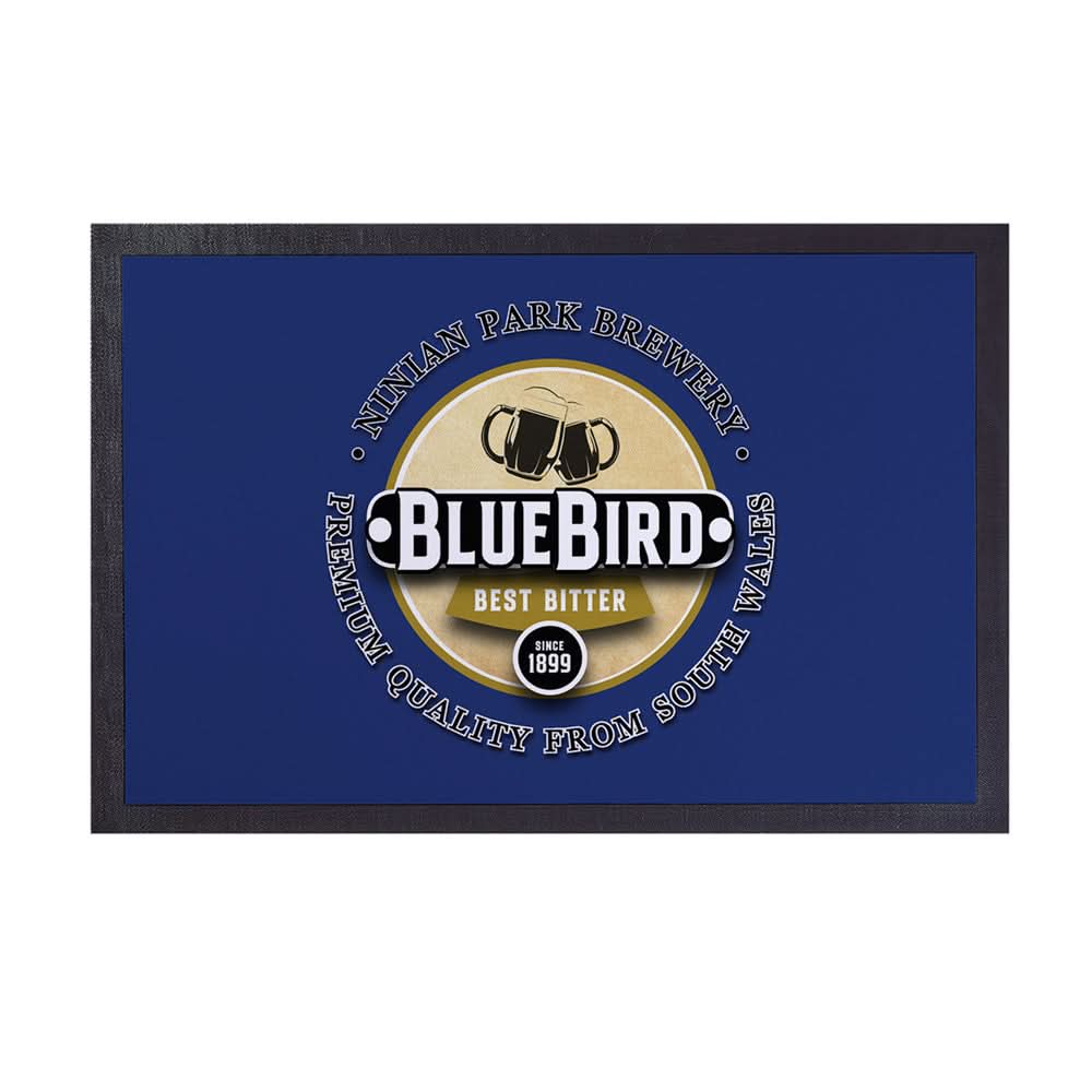 Cardiff Bluebird - Football Legends - Door Mat -60cm X 40cm