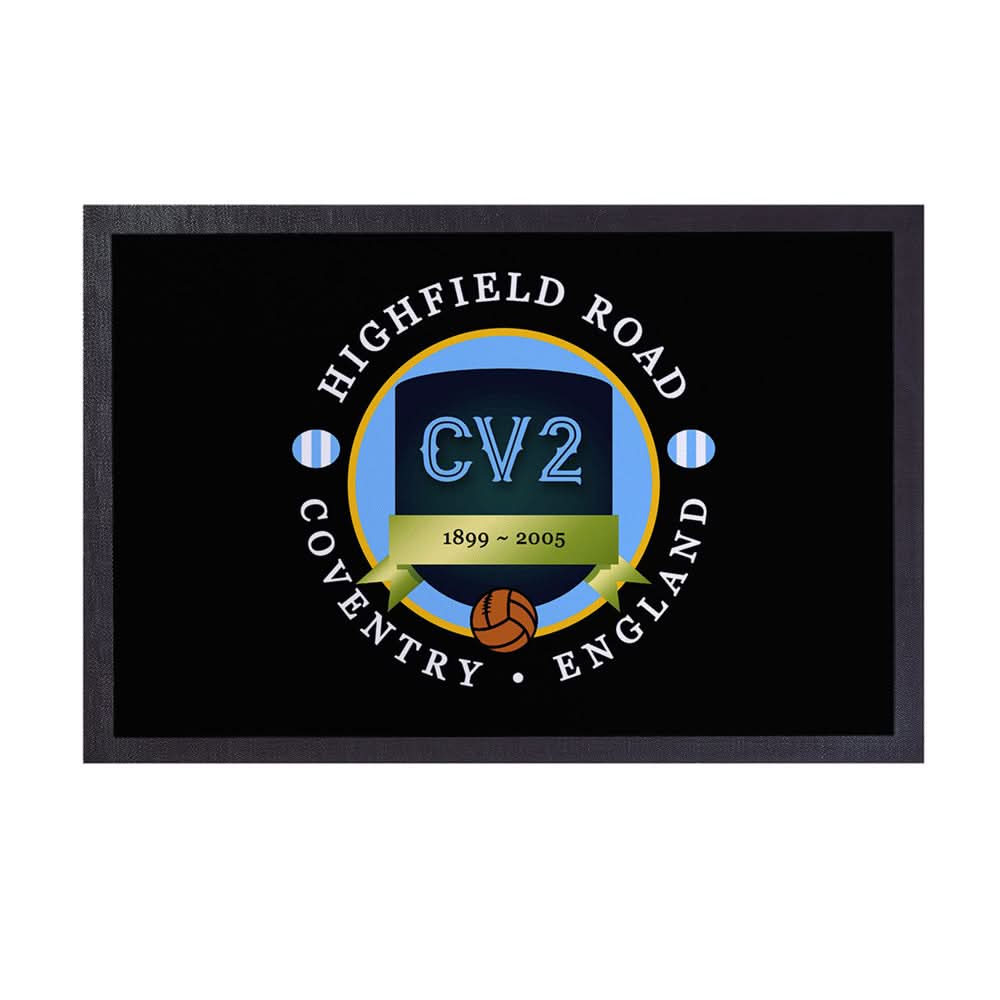Coventry Highfield - Football Legends - Door Mat -60cm X 40cm