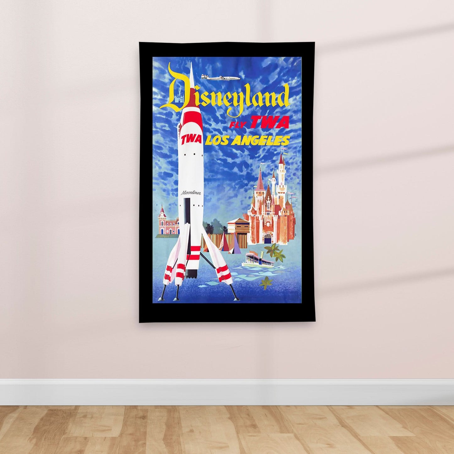 1950's Tourist Attraction Florida - Vintage Travel poster - Textile Poster