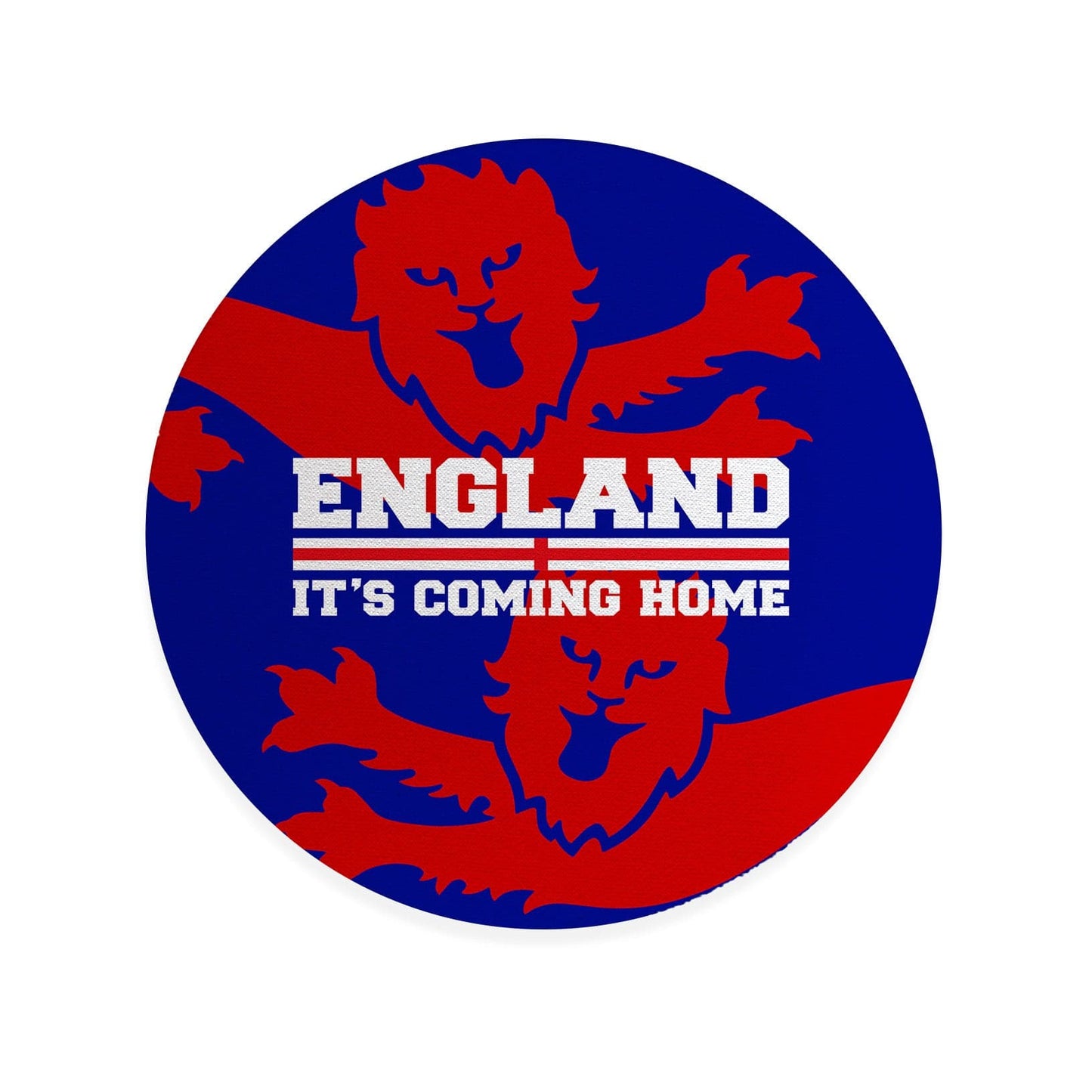 England Two Red Lions - Drinks Coaster - Square Or Circle