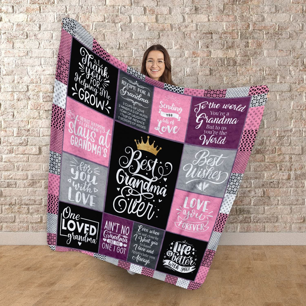 Best Grandma Sentimental Quotes - Fleece Blanket 150cm X 150cm or 75cm x75cm