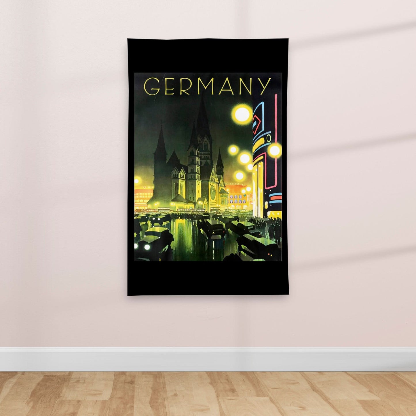 Germany - Vintage Travel poster - Textile Poster