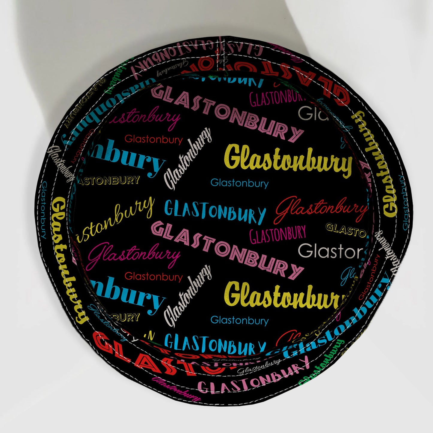 Glastonbury Text Bucket Hat