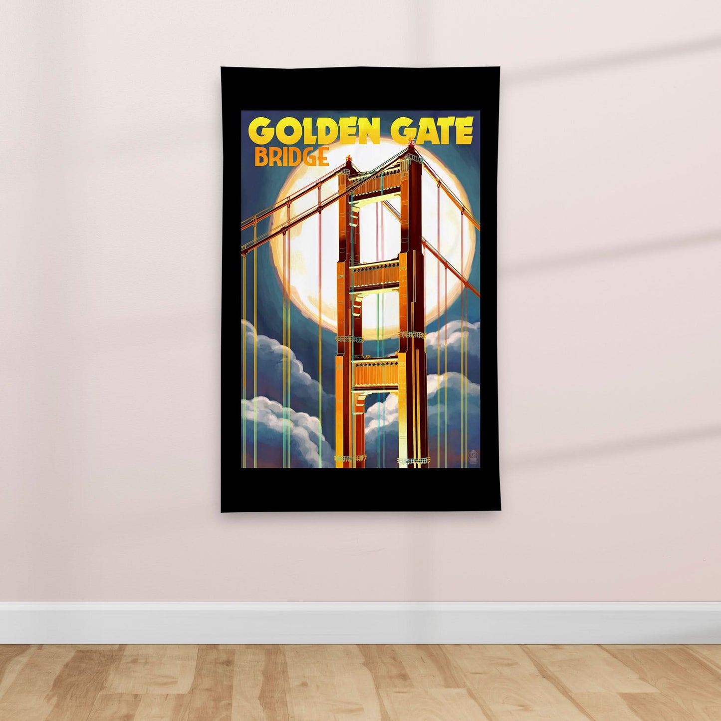 Golden Gate San Francisco - Vintage Travel poster - Textile Poster