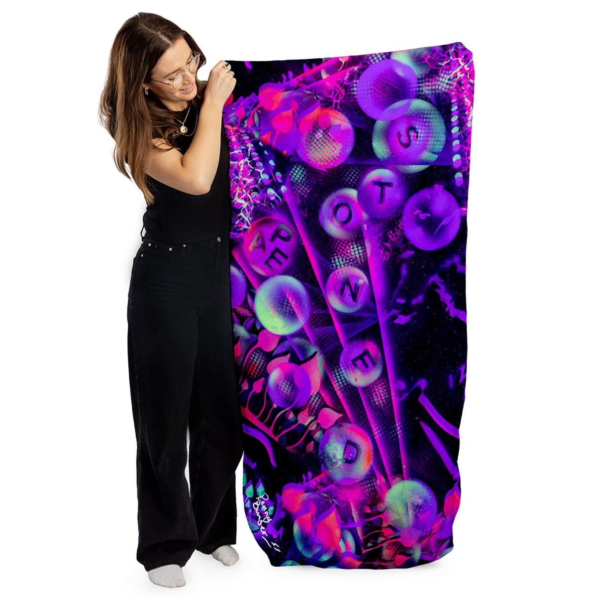 Penny Banger Stoned Ape Towel - Lightweight, Microfibre Beach Towel - 150cm x 75cm