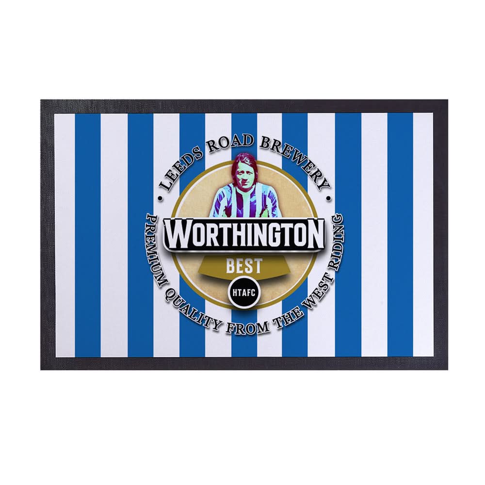 Huddersfield Worthington - Football Legends - Door Mat -60cm X 40cm