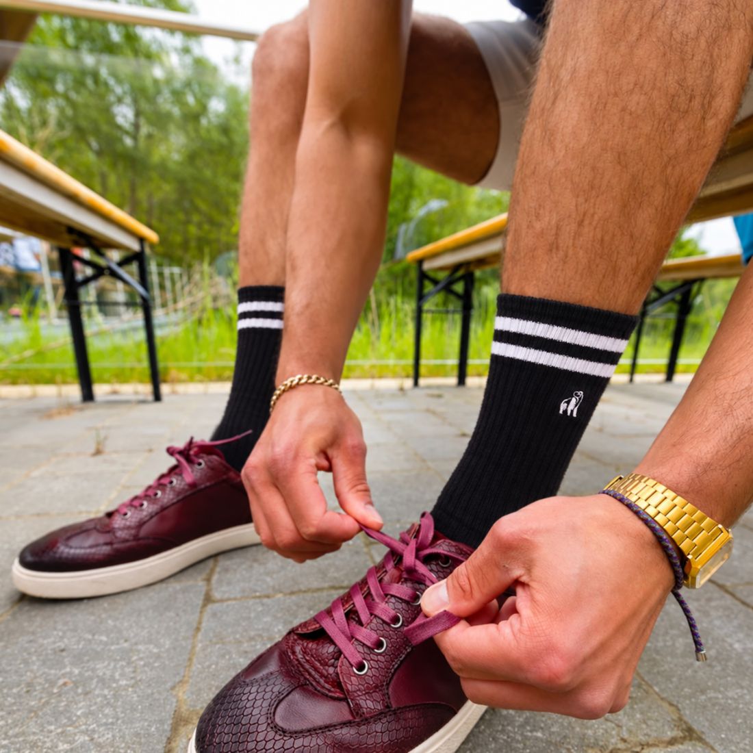 Black Athletic Bamboo Socks