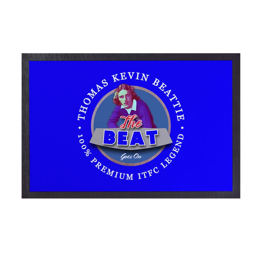 Ipswich Kevin Beattie - Football Legends - Door Mat -60cm X 40cm