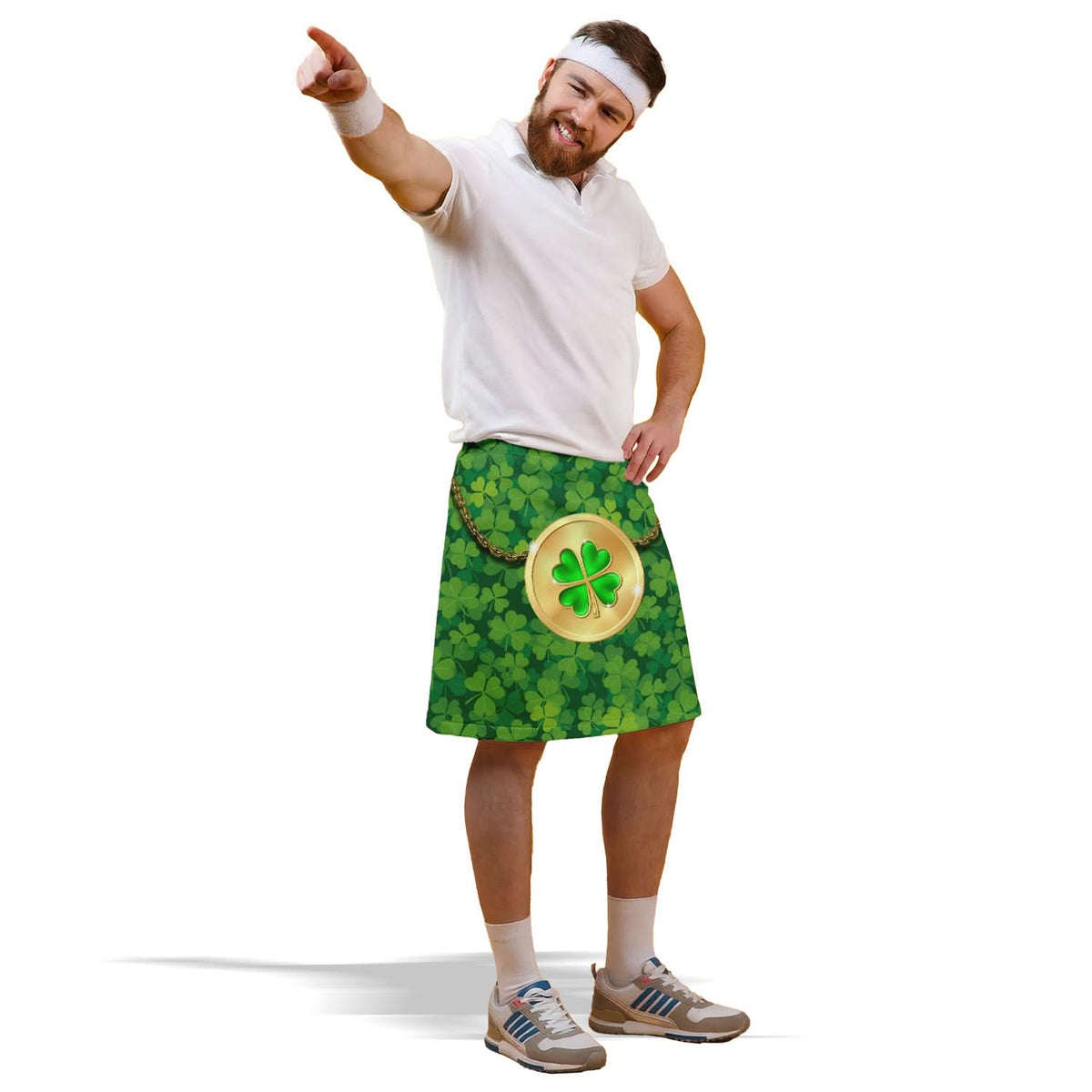 St Patrick's Day Shamrocks - Novelty Kilt