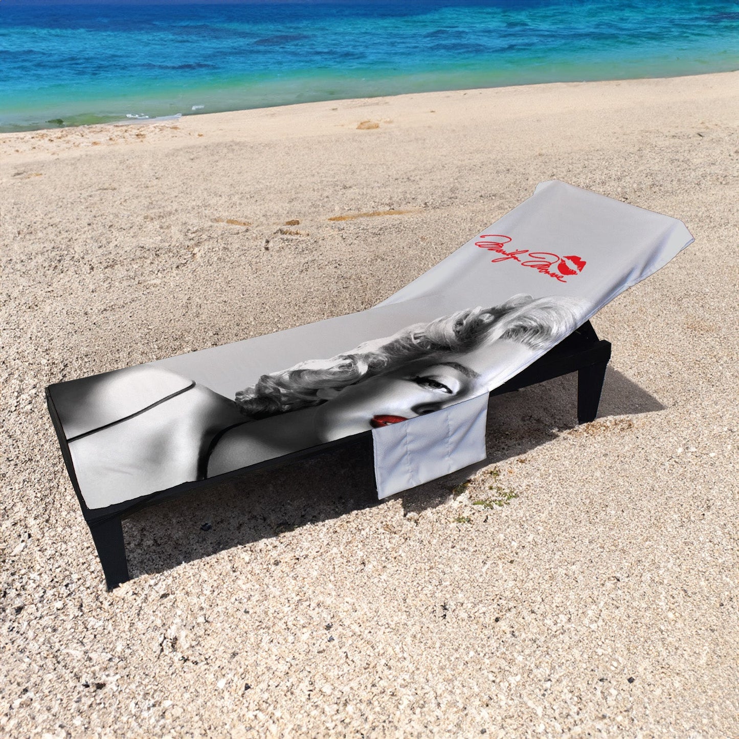Marilyn - Full Length Sun Lounger Towel with Pockets