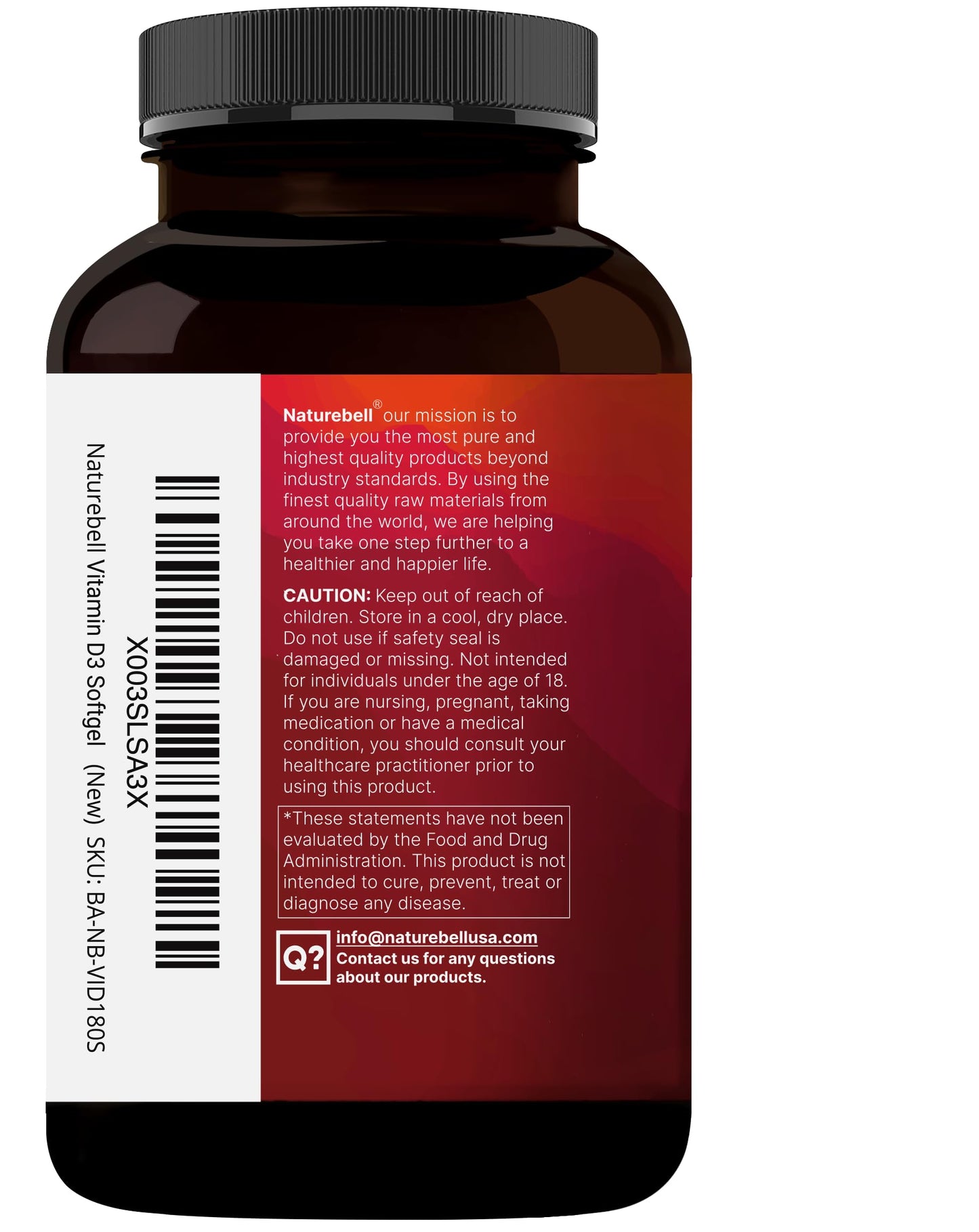 NatureBell Vitamin D3 50,000 IU + K2 200 mcg โ Weekly Softgel with Coconut Oil (MK-7, Non-GMO)