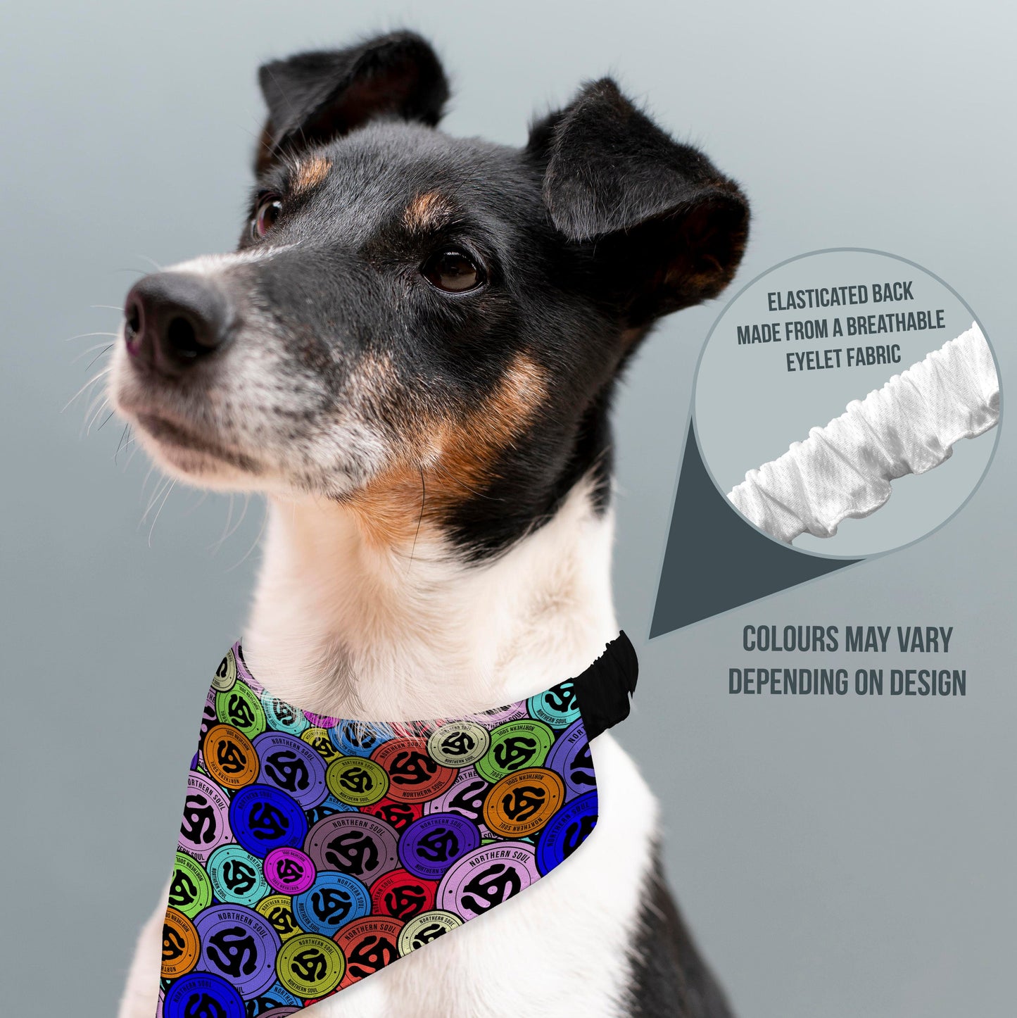 Northern Soul - Record Spindle - Dog Bandana - 4 Sizes