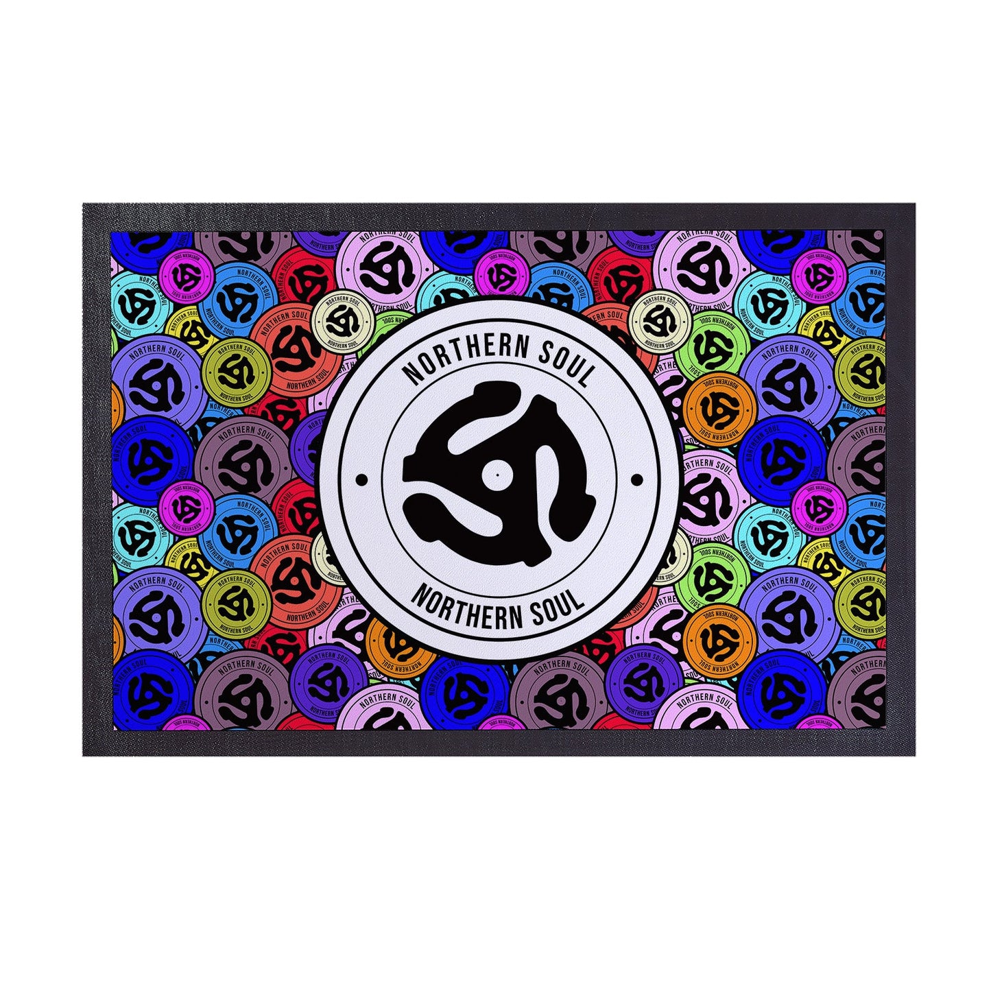 Northern Soul - Record Spindle - Door Mat - 60cm x 40cm