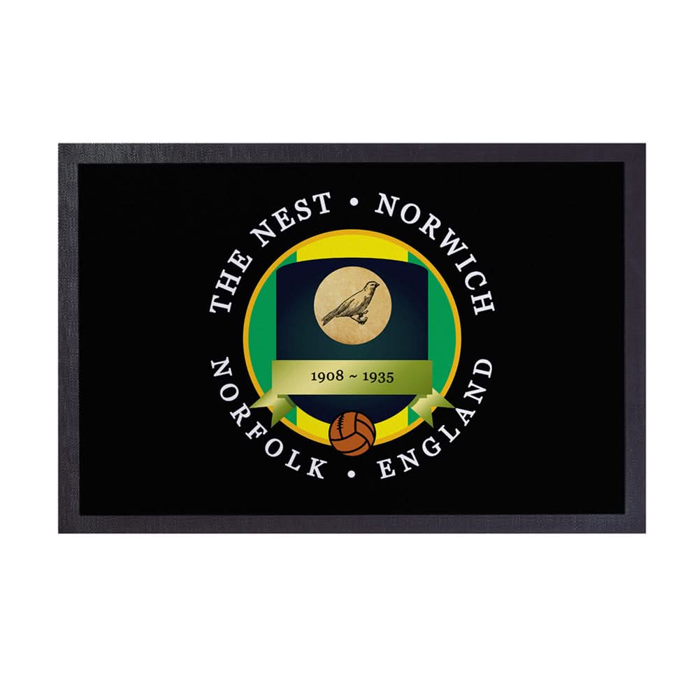 Norwich The Nest - Football Legends - Door Mat -60cm X 40cm