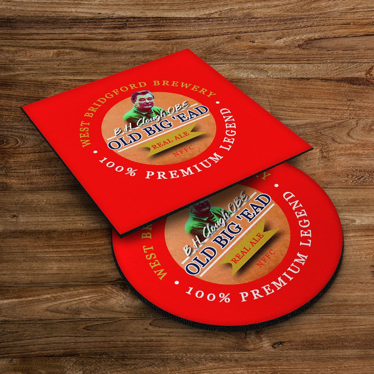 Nottingham Clough - Football Coaster - Square Or Circle