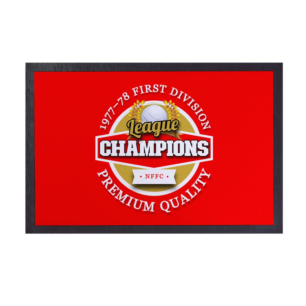 Nottingham League Champions - Football Legends - Door Mat -60cm X 40cm