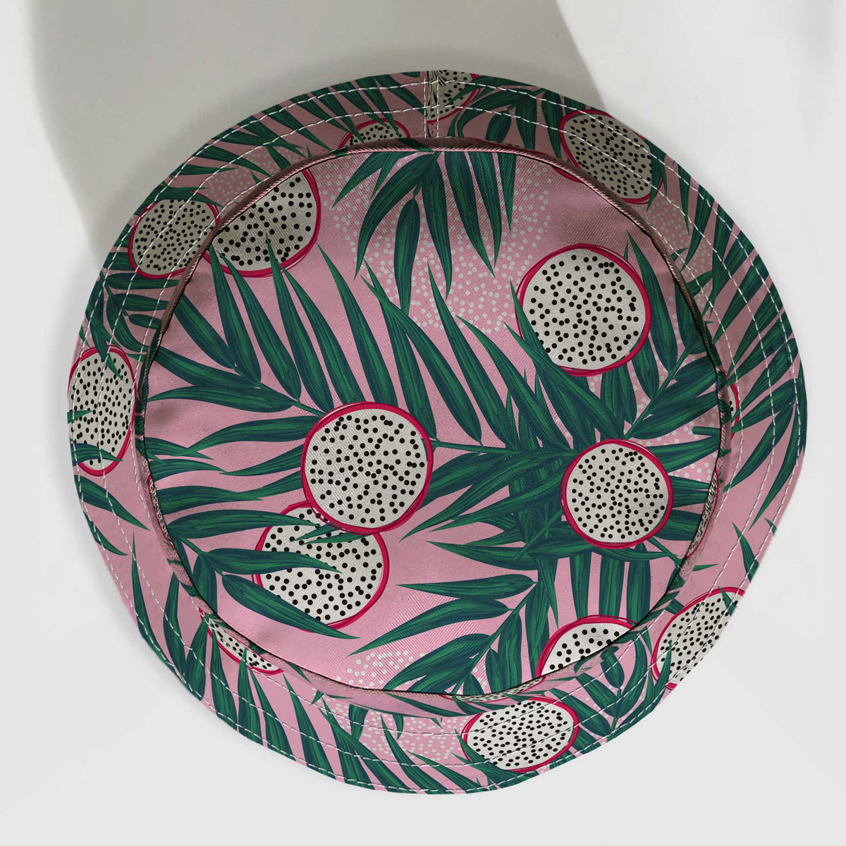 Pink Summer Fruits & Leaves Bucket Hat