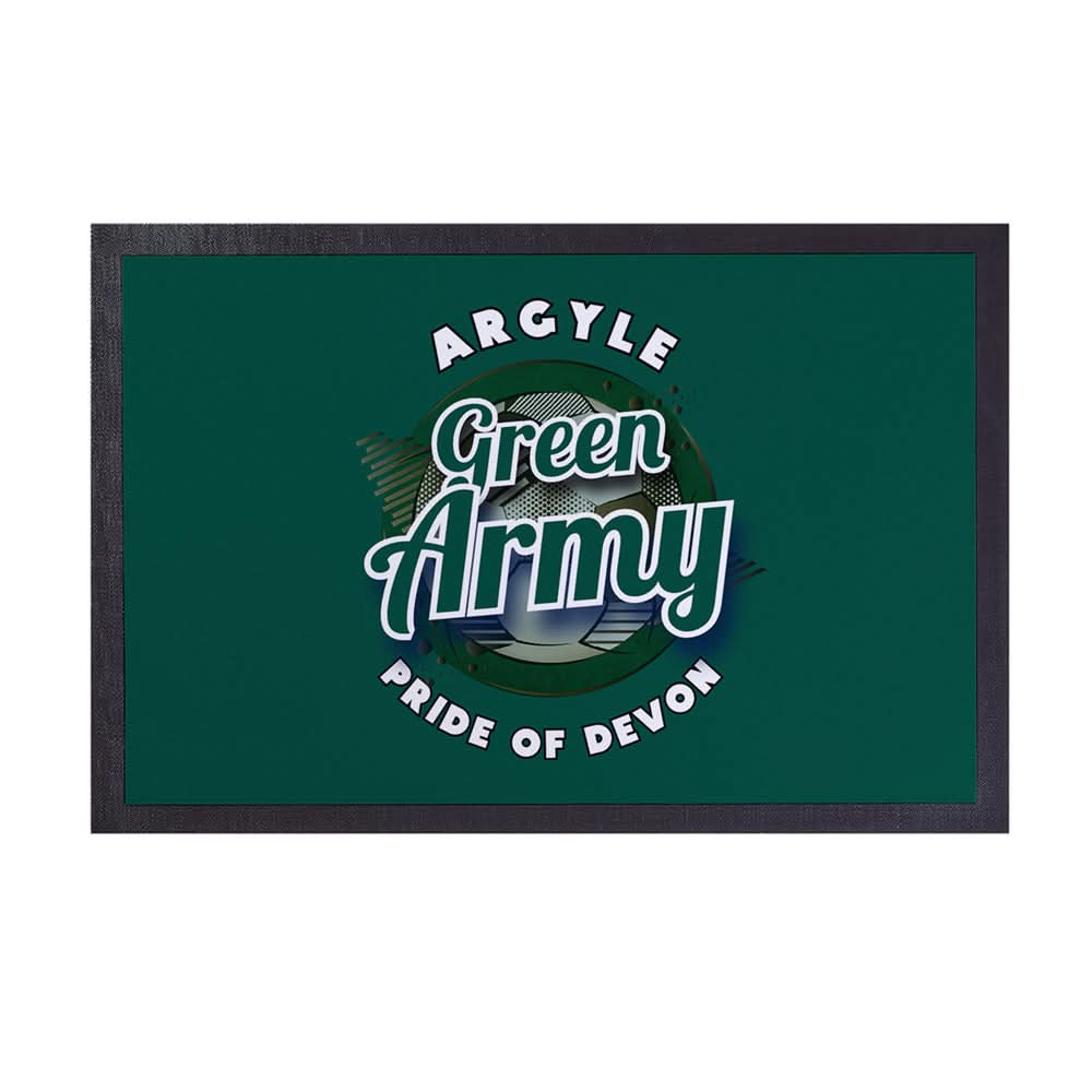 Plymouth Green Army - Football Legends - Door Mat -60cm X 40cm
