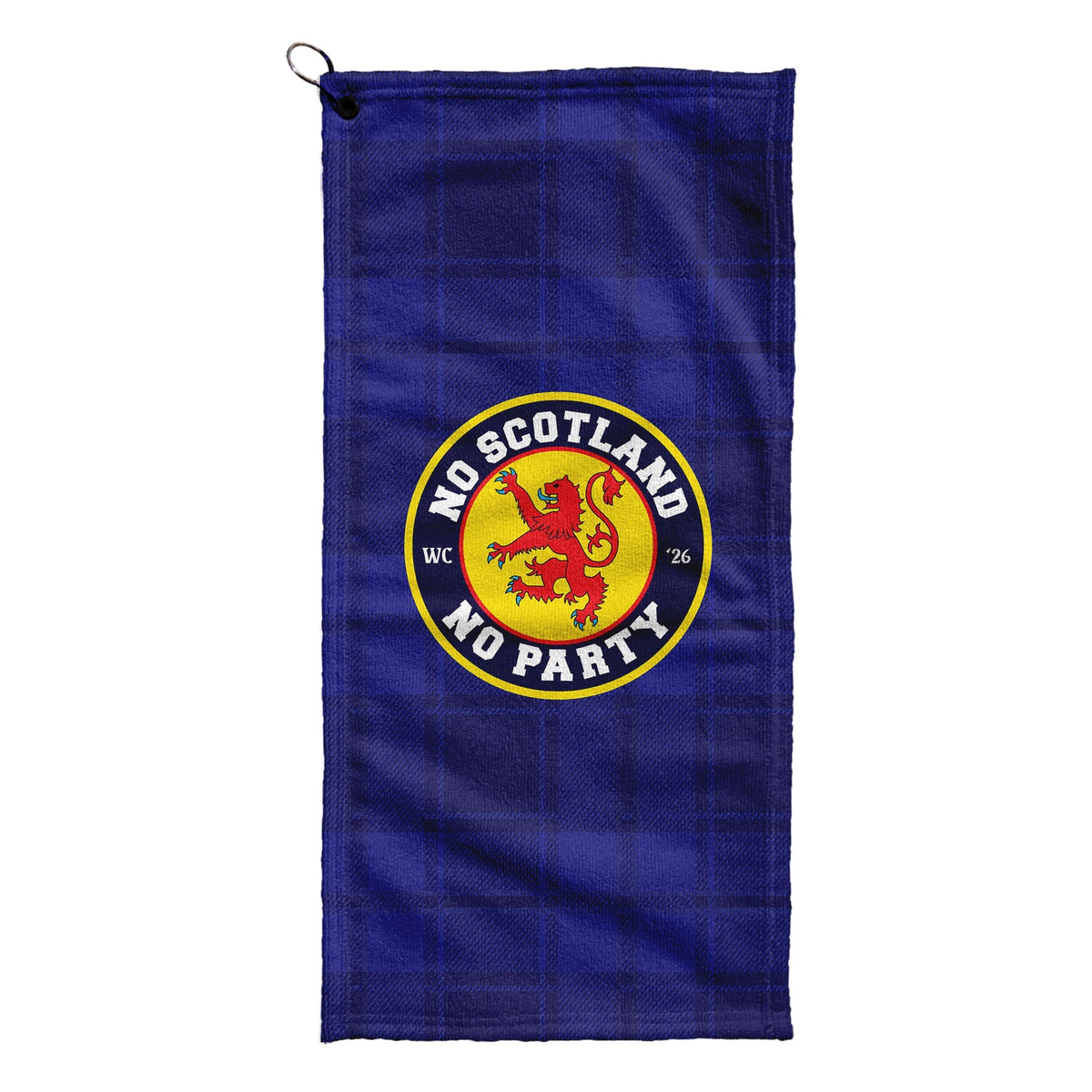 No Scotland No Party - Blue Tartan - Golf Towel